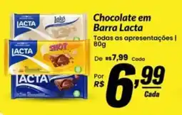 Stok Center Chocolate em Barra Lacta oferta