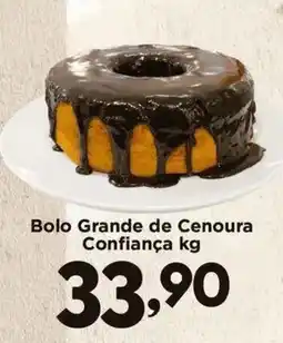 Confiança Supermercados Bolo Grande de Cenoura Confiança kg oferta