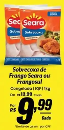 Stok Center Sobrecova de Frango Seara ou Frangosul oferta