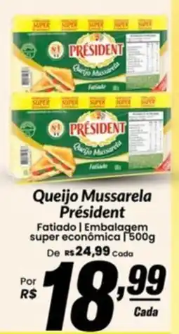 Stok Center Queijo Mussarela Président oferta