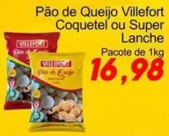 Pão de Queijo Villefort Coquetel ou Super Lanche