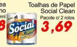 Villefort Atacadista Toalhas de papel social clean oferta