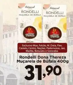 Confiança Supermercados Rondelli dona thereza muçarela de búfala oferta