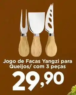 Confiança Supermercados Jogo de Facas Yangzi para Queijos oferta