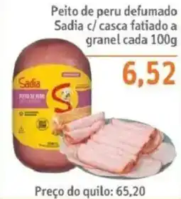 Sonda Peito de peru defumado Sadia c/ casca fatiado oferta
