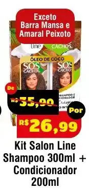 Royal Supermercados Kit Salon Line Shampoo 300ml + Condicionador 200ml oferta