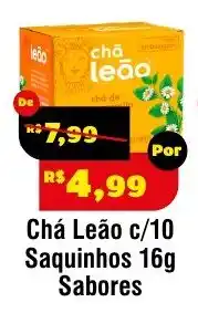 Royal Supermercados Chá Leão c/10 Saquinhos 16g Sabores oferta