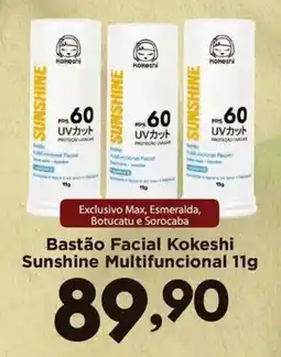 Confiança Supermercados Bastão Facial Kokeshi Sunshine Multifuncional oferta