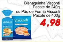 Villefort Atacadista Bisnaguinha Visconti ou Pão de Forma Visconti oferta