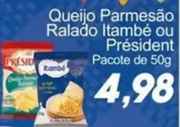 Villefort Atacadista Queijo Parmesão Ralado Itambé ou Président oferta