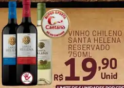 Supermercados Caetano vinho chileno santa helena reservado oferta