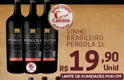 Supermercados Caetano vinho brasileiro pérgola oferta