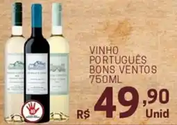 Supermercados Caetano vinho português bons ventos oferta