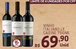 Supermercados Caetano vinho italiano le casine oferta