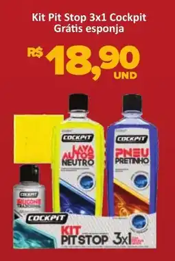 Paulistão Supermercados kit pit stop 3x1 cockpit oferta