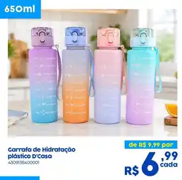 Casa Freitas Garrafa de Hidratação plástico D' Casa oferta