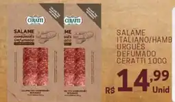 Supermercados Caetano Salame italiano/hamb urgues defumado oferta