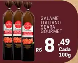 Supermercados Caetano Salame italiano seara gourmet oferta