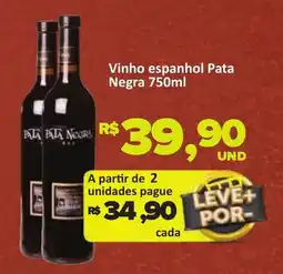 Paulistão Supermercados Vinho espanhol Pata Negra oferta