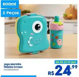 Casa Freitas Jogo Marmita Plástico D'Casa oferta