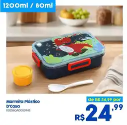 Casa Freitas Marmita Plástico D'Casa oferta