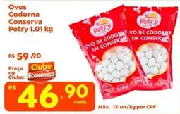 Econômico Atacadão Ovos Codorna Conserva Petry oferta