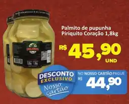 Paulistão Supermercados Palmito de pupunha piriquito coração oferta
