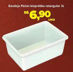 Paulistão Supermercados Bandeja pleion bioprática retangular oferta