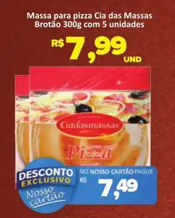 Paulistão Supermercados Massa para pizza Cia das Massas Brotão oferta