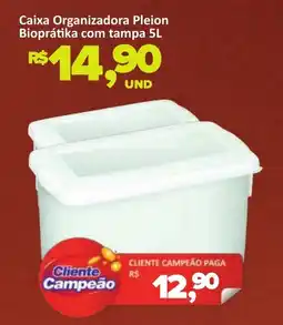 Paulistão Supermercados Caixa Organizadora Pleion Bioprática com tampa oferta
