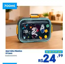 Casa Freitas Marmita Plástico D'Casa oferta