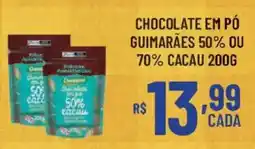 Bahamas Supermercados chocolate em pó guimarães 50% ou 70% cacao oferta
