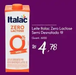Giassi Supermercados Leite italac zero lactose semi desnatado oferta