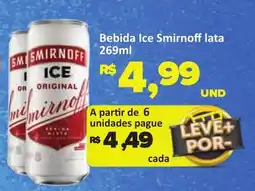 Paulistão Supermercados Bebida ice smirnoff lata oferta