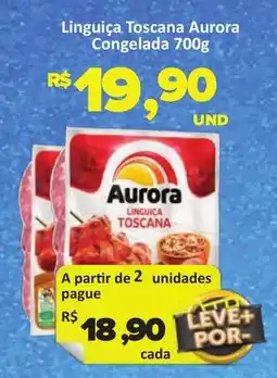 Paulistão Supermercados Linguiça Toscanan Aurora oferta
