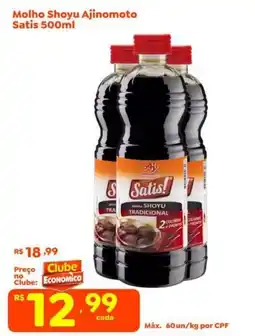 Econômico Atacadão Molho Shoyu Ajinomoto Satis oferta