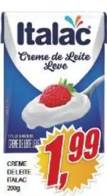 Vianense Supermercados Creme de Leite Leve oferta