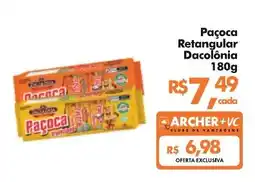 Supermercados Archer Paçoca retangular dacolônia oferta