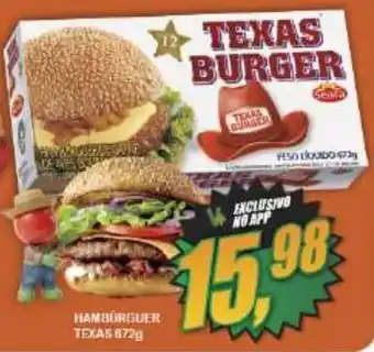 Vianense Supermercados hambúrguer texas oferta