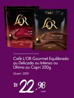 Giassi Supermercados Café L'OR Gourmet Equilibrado ou Delicado ou Intenso ou Último ou Capri oferta