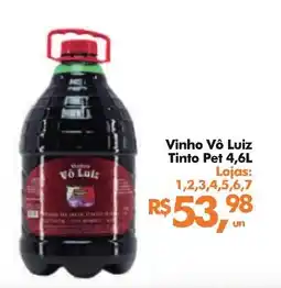 Supermercados Archer Vinho Vô Luiz Tinto oferta