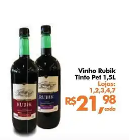 Supermercados Archer Vinho Rubik Tinto Pet 1,5L oferta