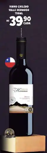 Bahamas Supermercados Vinho chileno valle hermoso oferta