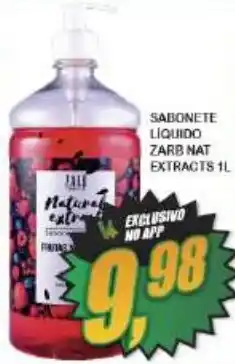 Vianense Supermercados Sabonete líquido zarb extracts 1l oferta