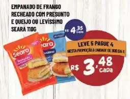 Bahamas Supermercados Empanado de frango recheado com presunto e queijo ou levíssimo seara tiog oferta