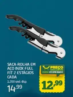 Cooper Saca-rolha em aço inox full fit 2 estágios oferta