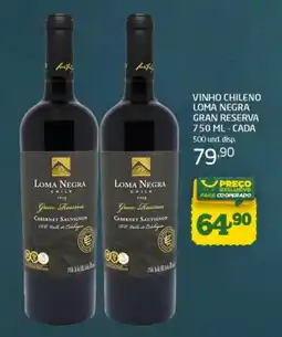 Cooper Vinho chileno loma negra gran reserva oferta