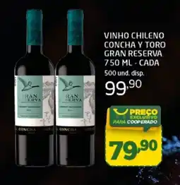 Cooper vinho chileno concha y toro gran reserva oferta