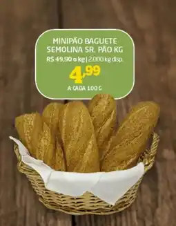 Cooper Minipão baguete semolina sr. pão oferta
