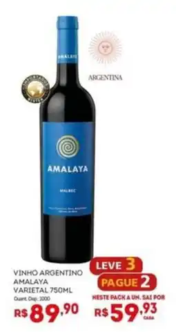 Bistek Supermercados vinho argentino amalaya varietal oferta